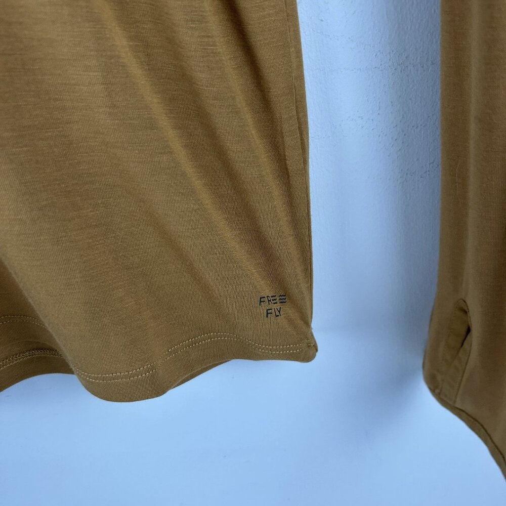 FREE FLY Mens Bamboo Shade Hoodie Long Sleeve Lightweight Russet Size Small NEW - Picture 2 of 10
